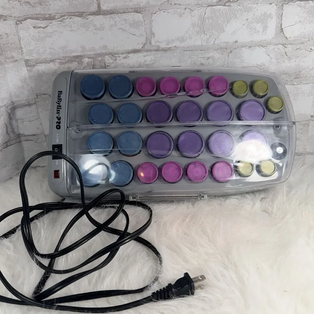 BaByliss Pro Nano Titanium 30 piece Hot Rollers Tested Works No Clips